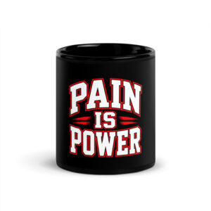 Pain Is Power — Varsity 11oz Mug (Black)