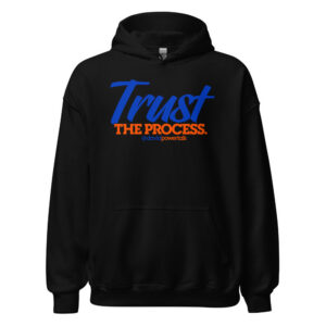 Trust The Process — Blue & Orange Pullover Hoodie