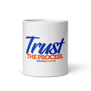 Trust The Process — Blue & Orange 11oz Mug (White)