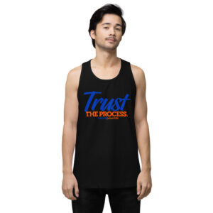 Trust The Process — Blue & Orange Tank Top