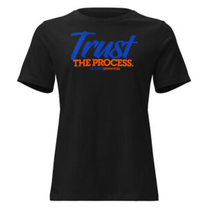 Trust The Process — Blue & Orange Women's Relaxed Tee
