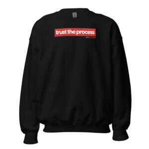 Trust The Process — Red Bar Crewneck Sweatshirt