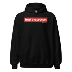 Trust The Process — Red Bar Pullover Hoodie