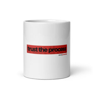 Trust The Process — Red Bar 11oz Mug (White)