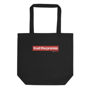 Trust The Process — Red Bar Tote Bag