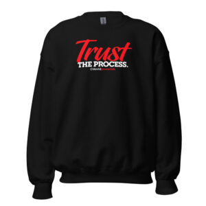 Trust The Process — Red Brush Crewneck Sweatshirt