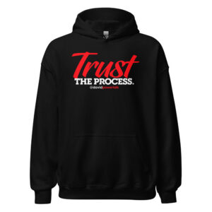 Trust The Process — Red Brush Pullover Hoodie