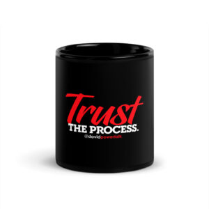 Trust The Process — Red Brush 11oz Mug (Black)