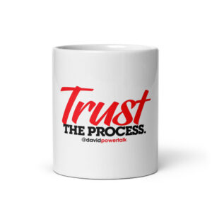 Trust The Process — Red Brush 11oz Mug (White)