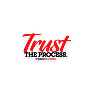 Trust The Process — Red Brush Kiss-Cut Sticker