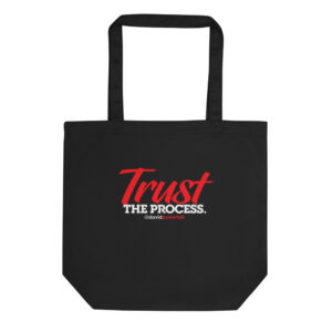 Trust The Process — Red Brush Tote Bag